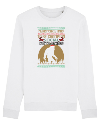 Merry Christmas Bigfoot Distancing Champion White