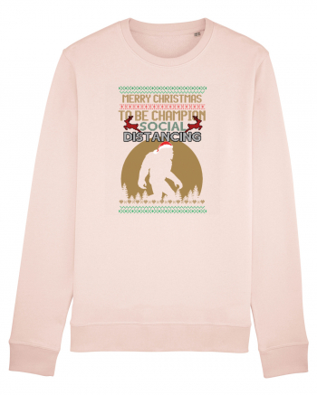 Merry Christmas Bigfoot Distancing Champion Candy Pink