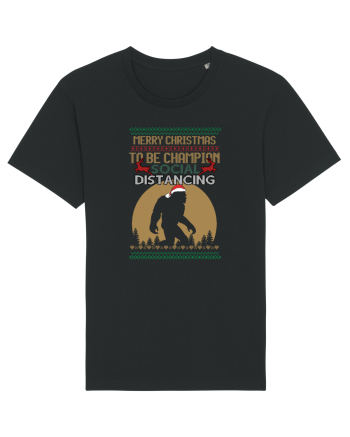 Merry Christmas Bigfoot Distancing Champion Black