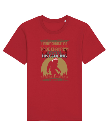 Merry Christmas Bigfoot Distancing Champion Red