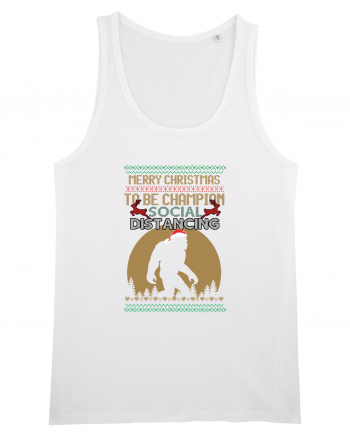 Merry Christmas Bigfoot Distancing Champion White