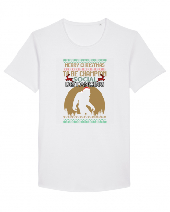 Merry Christmas Bigfoot Distancing Champion White