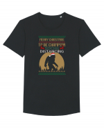 Merry Christmas Bigfoot Distancing Champion Tricou mânecă scurtă guler larg Bărbat Skater