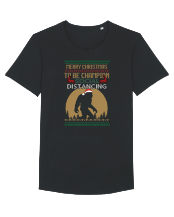 Merry Christmas Bigfoot Distancing Champion Black