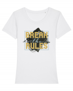 Break the Rules Tricou mânecă scurtă guler larg fitted Damă Expresser