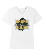 Break the Rules Tricou mânecă scurtă guler V Bărbat Presenter