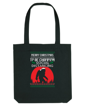 Merry Christmas Bigfoot Distancing Champion Black