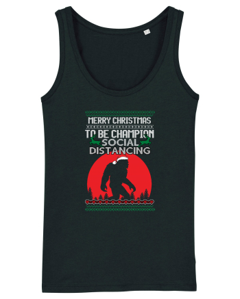 Merry Christmas Bigfoot Distancing Champion Black