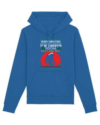 Merry Christmas Bigfoot Distancing Champion Royal Blue
