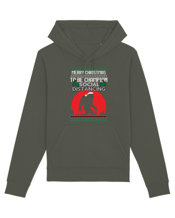 Merry Christmas Bigfoot Distancing Champion Khaki