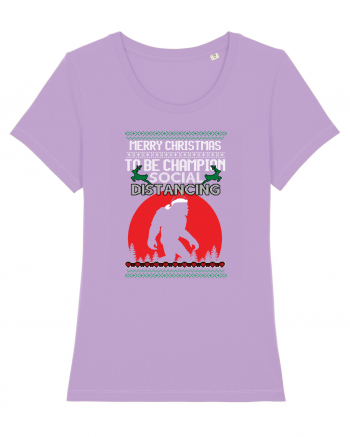 Merry Christmas Bigfoot Distancing Champion Lavender Dawn
