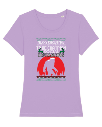 Merry Christmas Bigfoot Distancing Champion Lavender Dawn
