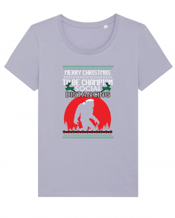 Merry Christmas Bigfoot Distancing Champion Lavender
