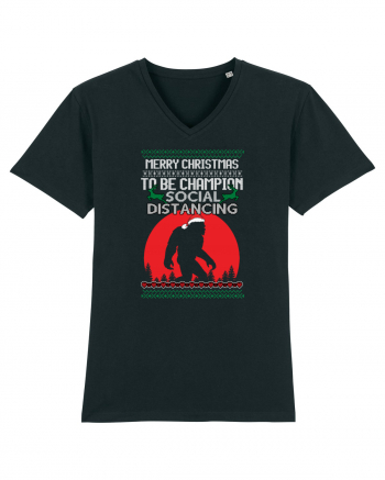 Merry Christmas Bigfoot Distancing Champion Black