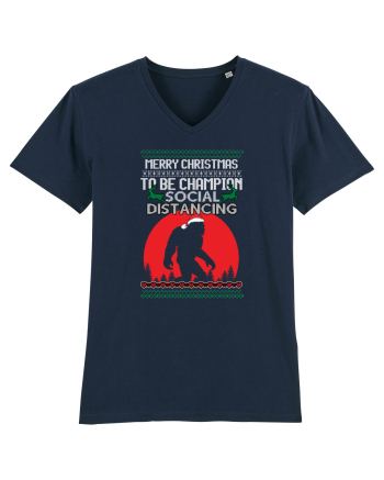 Merry Christmas Bigfoot Distancing Champion French Navy