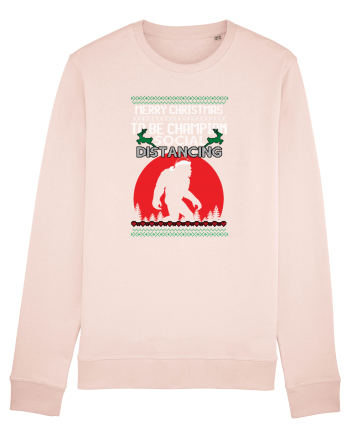 Merry Christmas Bigfoot Distancing Champion Candy Pink