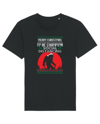 Merry Christmas Bigfoot Distancing Champion Black