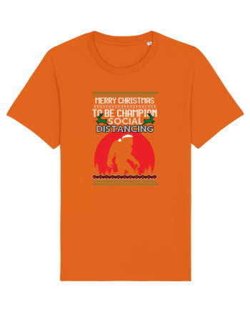Merry Christmas Bigfoot Distancing Champion Bright Orange