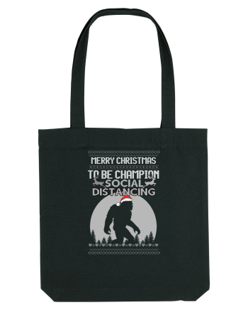 Merry Christmas Bigfoot Distancing Champion Black