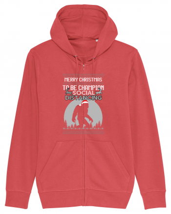 Merry Christmas Bigfoot Distancing Champion Carmine Red