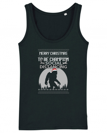 Merry Christmas Bigfoot Distancing Champion Black