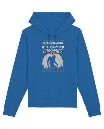 Merry Christmas Bigfoot Distancing Champion Royal Blue