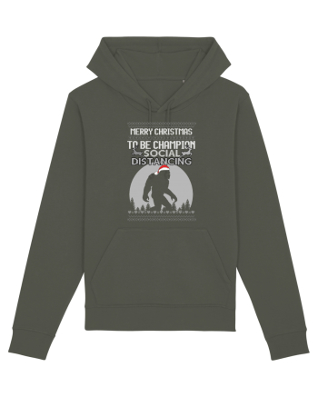 Merry Christmas Bigfoot Distancing Champion Khaki
