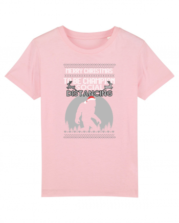 Merry Christmas Bigfoot Distancing Champion Cotton Pink