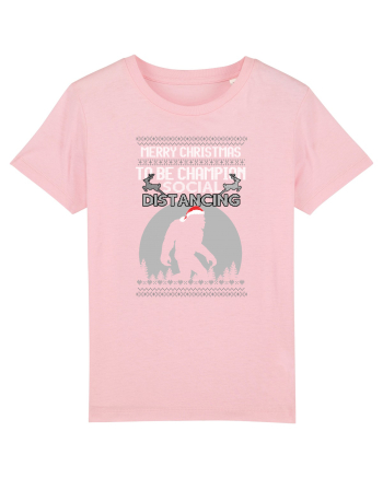 Merry Christmas Bigfoot Distancing Champion Cotton Pink