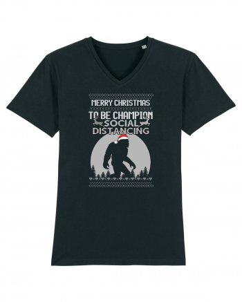 Merry Christmas Bigfoot Distancing Champion Black