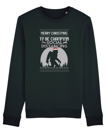 Merry Christmas Bigfoot Distancing Champion Black