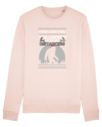 Merry Christmas Bigfoot Distancing Champion Candy Pink