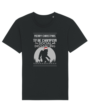 Merry Christmas Bigfoot Distancing Champion Black