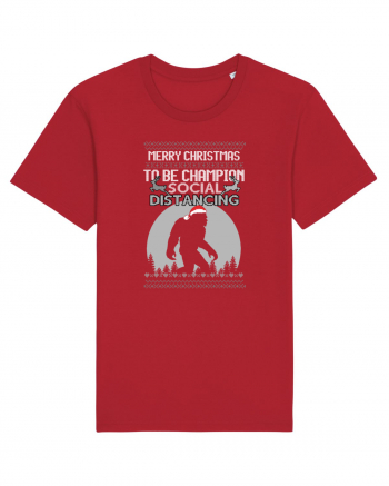 Merry Christmas Bigfoot Distancing Champion Red