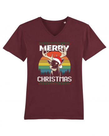 Merry Christmas Hunters Burgundy