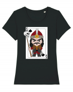 Vlad Tepes Card Tricou mânecă scurtă guler larg fitted Damă Expresser