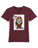 Vlad Tepes Card Tricou mânecă scurtă guler V Bărbat Presenter