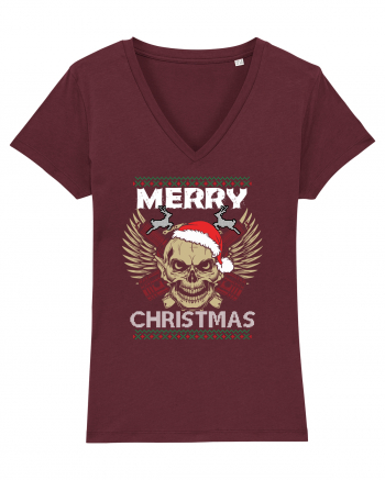 Merry Christmas Riders Burgundy