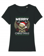 Merry Christmas Riders Tricou mânecă scurtă guler larg fitted Damă Expresser