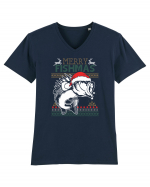 Merry Fishmas Tricou mânecă scurtă guler V Bărbat Presenter