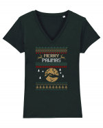 Merry Pawmas Tricou mânecă scurtă guler V Damă Evoker