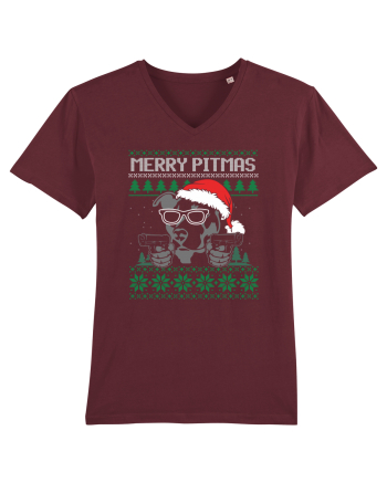 Merry Pitmas Burgundy