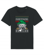 Merry Pugmas Tricou mânecă scurtă Unisex Rocker