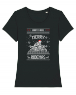 Merry Ridemas Born To Ride Tricou mânecă scurtă guler larg fitted Damă Expresser