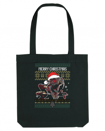 Merry Roar Christmas Angry Dinosaur Black