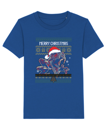 Merry Roar Christmas Angry Dinosaur Majorelle Blue