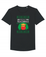 Merry Teachmas Tricou mânecă scurtă guler larg Bărbat Skater