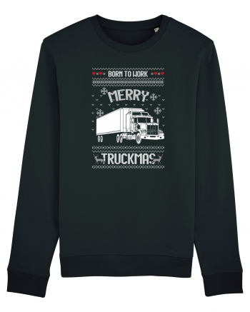 Merry Truckmas Born To Work Black