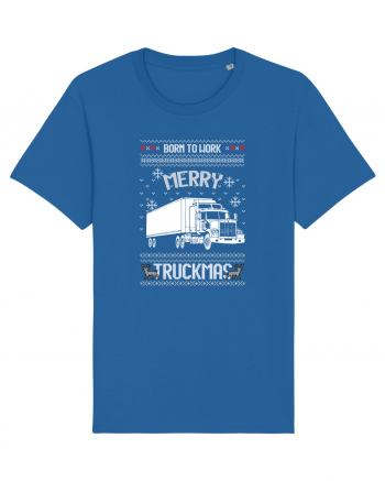 Merry Truckmas Born To Work Royal Blue