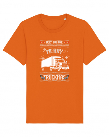 Merry Truckmas Born To Work Bright Orange